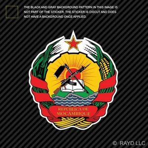 Mozambican Coat of Arms Sticker Decal Self Adhesive Vinyl Mozambique flag MOZ MZ - Bild 1 von 1