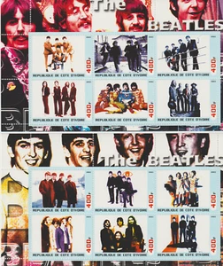 15° THE BEATLES ° 2 BRIEFMARKENBLOCKs ° SAMMLUNG ° - Picture 1 of 1