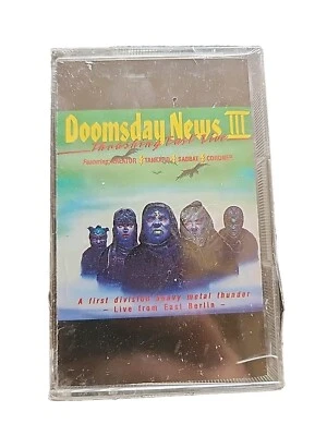 DOOMSDAY NEWS III~THRASHING EAST LIVE Cassette Tape 1990  Compilation Kreator - Image 1 of 4