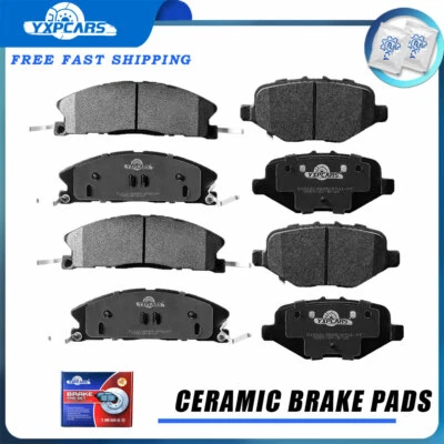 Front + Rear Ceramic Brake Pads For Ford Explorer Taurus Flex Lincoln MKT MKS - Image 1 of 4