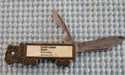 Vintage Keep on Truckin Knife, Consolidated Diesel Co Whitakers, NC  Made in USA - Image 1 of 4