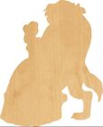 Buety And The Beast Laser Cut Out Wood Shape Craft Supply - Woodcraft Cutout