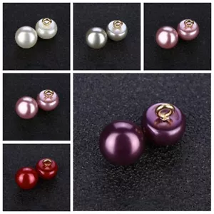 10X DIY 10mm Half Ball Dome Pearl Buttons with Metal Shank Clothes Button Sewing - Picture 1 of 36