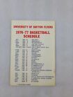 CBK 1976-77 Dayton Flyers Basketball Pocket Schedule - Pabst Blue Ribbon