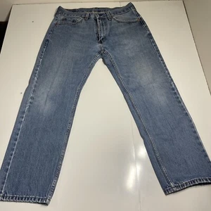 Vintage Levis Jeans Herren 34x30 Blau 505 Light Wash 90s High Rise Straight Regular - Bild 1 von 11
