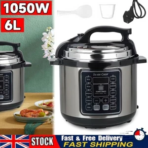 1050W Electric Pressure Cooker Multi-Purpose 6 Litre 10-in-1 Digital Screen UK - Picture 1 of 12