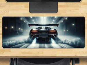 Extra große Gaming Mausmatte (800 mm x 300 mm) - Auto Rauch - Bild 1 von 5