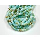 AAA Natural Ocean Green Peruvian Opal Gemstone Rondelle Shape Beads 8-11mm