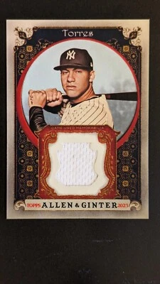 2023 Topps Allen & Ginter Jersey Relic #AGRB-GT Gleyber Torres NY Yankees - Image 1 of 2