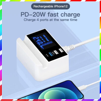 Intelligent multi-port USB 5V9A charger digital display travel charging security - Image 1 of 4