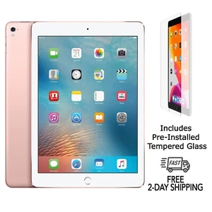 Apple iPad Pro 9.7 1st Gen (WiFi) 128GB Rose Gold w/ Tempered Glass (Excellent) - Picture 1 of 2