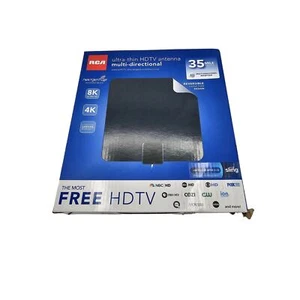 Antena HDTV ultra delgada RCA multidireccional alcance de 35 millas - Imagen 1 de 5