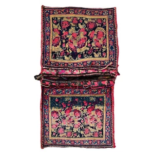 Stunning Antique Exquisite Hand Knotted Saddlebag Rug 2' 2” x 4' 2” (1316) - Picture 1 of 11