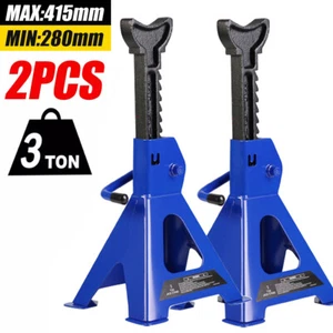 Set of 2pcs 3 Ton Heavy Duty Axle Stand Floor Car Truck Repair Tool Adjustable - Picture 1 of 6