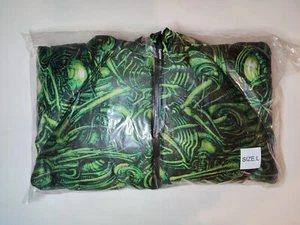 Supreme x H.R. Giger Jacquard Down Insulated Puffer Jacket Green L - Picture 1 of 9