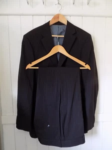 mens HUGO BOSS BLACK WOOL SUIT SIZE 40"R CHEST 34" WAIST 33" LEG - Picture 1 of 14