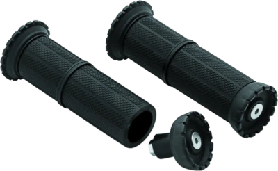 Punhos universais Kuryakyn Riot 1 polegada cetim preto | P/N 3585 - Imagem 1 de 4