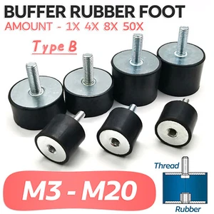 Rubber Mount Car Boat Bobbin Anti Vibration M3 M4 M5 M6 M8 - M20 Cylindrical / B - Picture 1 of 99