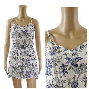 ex Oasis Floral Print Tie Back Cheesecloth Summer Holiday Strappy Playsuit - Picture 1 of 10