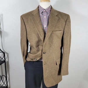 JOS A BANK Men's Sport Coat Blazer Two Button Brown Soft Camel Hair Size 44R - Picture 1 of 11