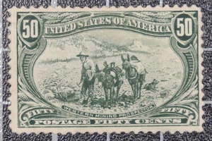 Scott 291 - 50 Cents Trans Mississippi - OG MH - Nice Stamp - SCV $600.00 - Picture 1 of 2