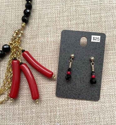 Vintage Glass And Swarovski Crystal On 14 Karat Gold Filled Posts, Earrings - Image 1 of 3