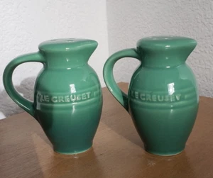 Le Creuset Green Poteriel Pitcher Salt And Pepper Shakers - Picture 1 of 5