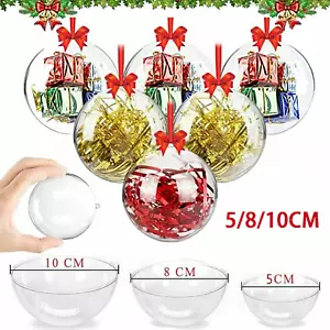 20er Weihnachtskugeln Kunststoffkugel Christbaumkugeln durchsichtig Acrylkugeln - Bild 1 von 15