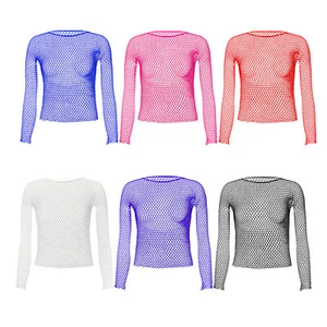 Men See Through Long Sleeve Mesh T-Shirts Stretch Fishnet Shirts for Muscle Tops - Picture 1 of 20