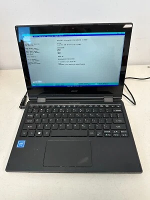 Acer TravelMate Spin B118-RN N3450 4GB RAM 64GB eMMC BAD BATT NO OS/AC #04 - Image 1 of 4
