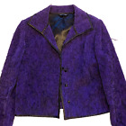 ANNIKKI KARVINEN Handmade Eyelash Jacket Womens Purple Blk  Party Finland Small