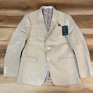 Lauren Ralph Lauren Blazer Mens 41R 100% Linen Ivory 2 Button Sport Jacket - Picture 1 of 12