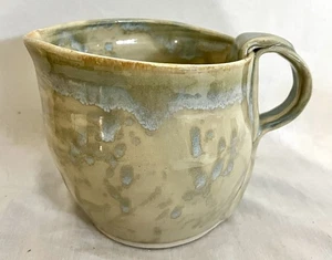 Vintage MCM Studio Kunst Keramik Krug Vase tropfenglasiert Boho 7" Handarbeit signiert - Bild 1 von 10