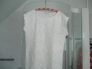 EDC by ESPRIT weißes Shirt Gr XS = 36 Vorderteil aus Spitze weiß edel - Bild 1 von 11