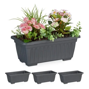 Macetas jardineras de plástico maceteros rectangulares apilable 0,2 kg 6,9 L - Imagen 1 de 9