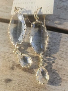 Anthropologie klare Kristall Ohrhänger 4170 - Bild 1 von 4