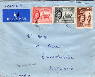 1954 Hargeisa British Somaliland Protectorate Air mail Cover to England - Image 1 of 2