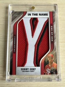 2021 Topps 2 Sonny Gray  In The Name 1/1 Jumbo Game Used Letter Patch - Reds - Picture 1 of 2