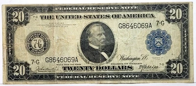 1914 $20 Twenty Dollars Chicago Federal Reserve Note United States - Image 1 of 4