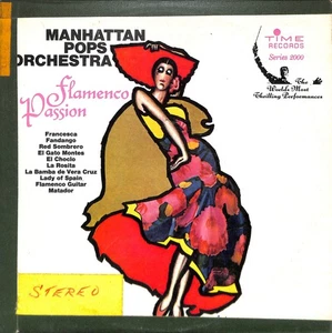 Manhattan Pops Orchestra – Flamenco Passion LP Record 1960 Stereo Time Records - Bild 1 von 2