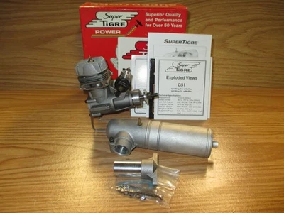 **NIB** SUPERTIGRE G.51 RC ENGINE "COMPLETE IN BOX" - Image 1 of 4