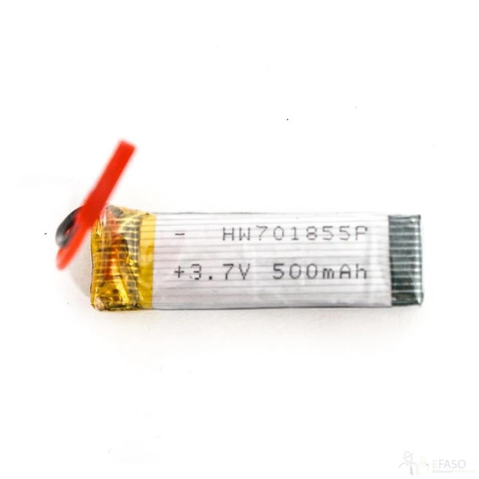 efaso Akku 3,7V 500mAh Li-Po mit JST Stecker passend für UDI U818, U818A - Bild 1 von 1