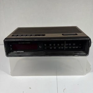 VTG Lloyd’s J274 AM/FM Alarm Clock Radio Digital Retro MCM Woodgrain Works - Picture 1 of 22