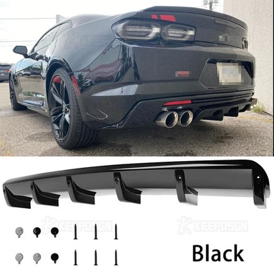 Акульи плавники задний диффузор бампер спойлер кромка для Chevrolet Camaro SS LT LS 2016-24 - Изображение 1 из 4