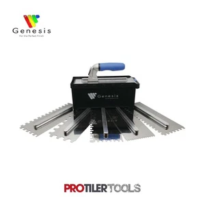Genesis Stainless Steel Flooring Trowel Box Set - Carry Case Included - Picture 1 of 4