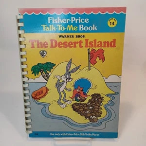 Vintage Fisher-Price Gespräch mit mir Buch ~ Die einsame Insel mit Käfern Hase Yosemite Sam - Bild 1 von 7
