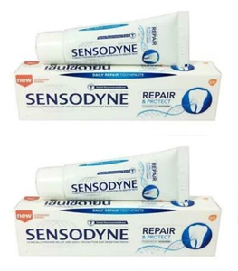 2 x Sensodyne REPAIR PROTECT pasta dental sensible dentista flúor 20 g - Imagen 1 de 3