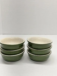 Vintage BTC Henn grün 4" Puddingbecher Wüste Beere Schalen 6er Set - Bild 1 von 6