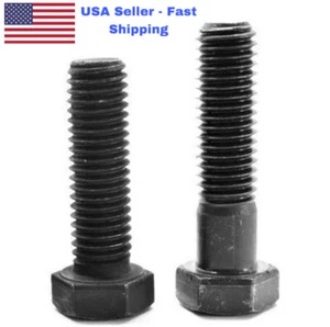 1/2-13 Hex Cap Screws, SAE Grade 5, Black Oxide Finish. USA STOCK (Choose Size) - Picture 1 of 5