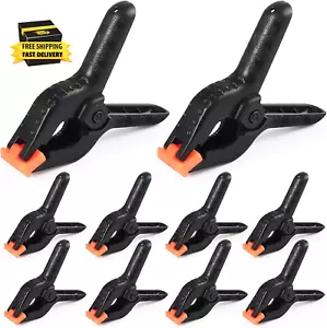 10 Pcs Spring Clamps, 4.5 Inch Large Plastic Spring Clips Clamps Heavy Duty Woo - Picture 1 of 7